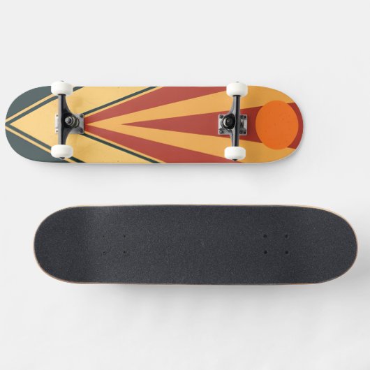 Minimalistisch retro grafisch ontwerp persoonlijk skateboard (Horizontaal)