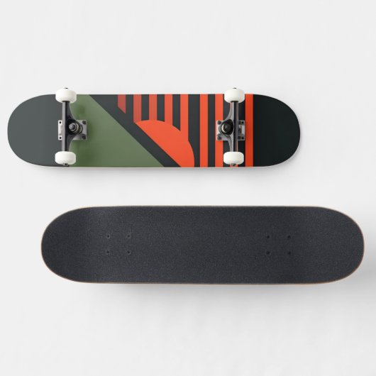 Minimalistisch retro grafisch ontwerp persoonlijk skateboard (Horizontaal)