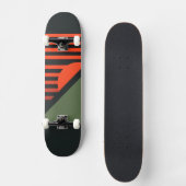 Minimalistisch retro grafisch ontwerp persoonlijk skateboard (Voorkant)
