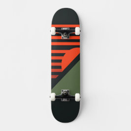 Minimalistisch retro grafisch ontwerp persoonlijk skateboard