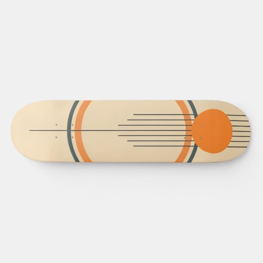 Minimalistisch retro grafisch ontwerp persoonlijk skateboard (Horizontaal)