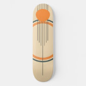 Minimalistisch retro grafisch ontwerp persoonlijk skateboard (Voorkant)