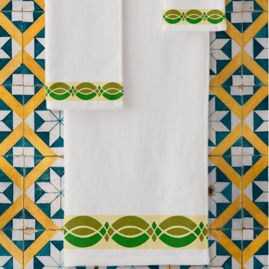 Minimalistisch retro patroon  bad handdoek