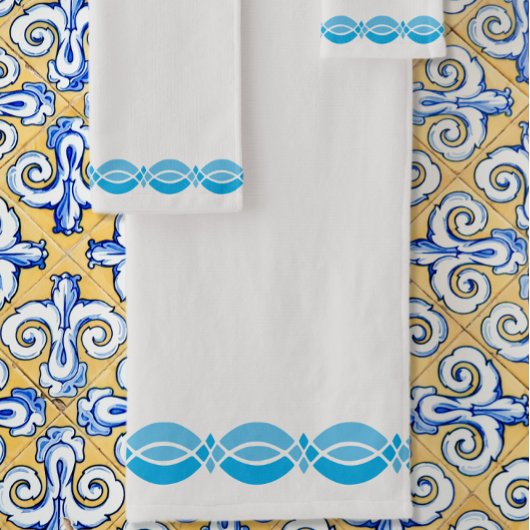 Minimalistisch retro patroon bad handdoek