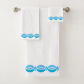 Minimalistisch retro patroon bad handdoek (Insitu)