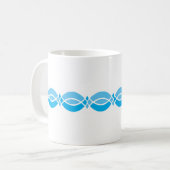 Minimalistisch retro patroon  koffiemok (Voorkant links)
