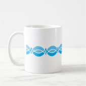 Minimalistisch retro patroon  koffiemok (Links)