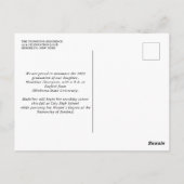 Minimalistisch  Retro Photo Afstuderen Briefkaart (Achterkant)