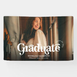 Minimalistisch  Retro Photo Afstuderen Spandoek