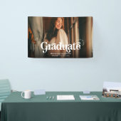 Minimalistisch  Retro Photo Afstuderen Spandoek (Beurs)