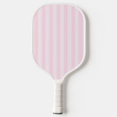Minimalistisch retro roze rood gestreept monogram pickleball paddle (Achterkant)