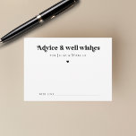 Minimalistisch retro script hart wenst bruiloft advieskaart<br><div class="desc">Deze moderne minimalistische advieskaarten zouden een geweldige aanvulling zijn op uw vrijgezellenfeest/trouwspullen! Pas de tekst eenvoudig aan door op de optie "personaliseren" te klikken.</div>