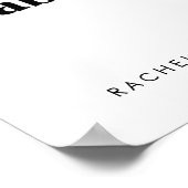 Minimalistisch Retro Script Kinder Tafel Trouwbord Poster (Hoek)