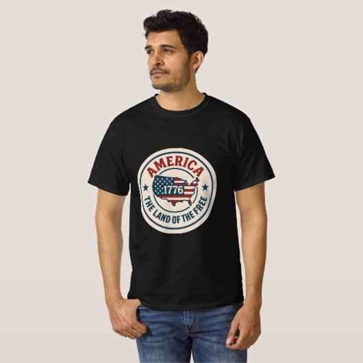 Minimalistisch retro T-shirt –  geïnspireerd desig (Voorkant volledig)