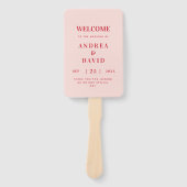 Minimalistisch Retro Typografie Trouwprogramma   Handwaaier (Voorkant)