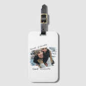  minimalistisch retro-vriendschapsfotoontwerp - bagagelabel (Voorkant (verticaal))