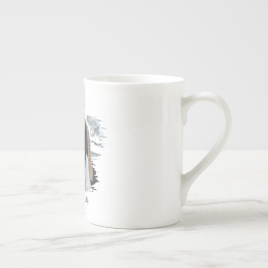 minimalistisch retro-vriendschapsfotoontwerp - porselein kop (Rechts)