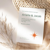 Minimalistisch Retro Wit & Groen Script Bruiloft Kaart