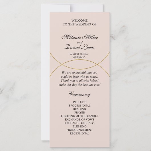 Minimalistisch Rings Trouwprogramma (Voorkant)