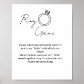 Minimalistisch ringspel zeg geen bruid poster (Voorkant)