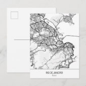 Minimalistisch Rio de Janeiro Brazilië Briefkaart (Voorkant / Achterkant)