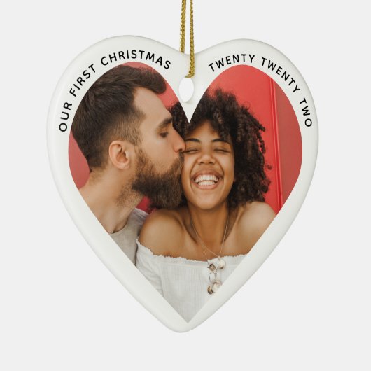 Minimalistisch rituurfotohart voor schrijfmachines keramisch ornament (Rechts)