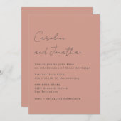 Minimalistisch robuust Roos voor schrijfmachine Kaart (Voorkant / Achterkant)