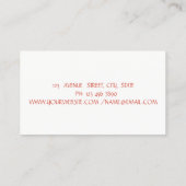 Minimalistisch, Rode Lips, Makeup kunstenaar Visitekaartje (Achterkant)