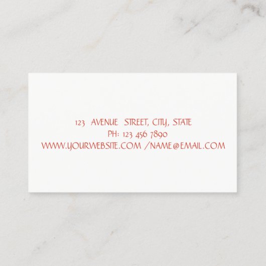 Minimalistisch, Rode Lips, Makeup kunstenaar Visitekaartje (Achterkant)