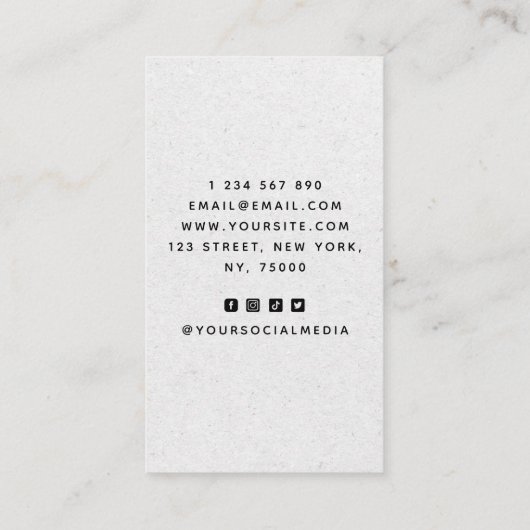 Minimalistisch roestkraft Voeg uw eigen Qr-code B Visitekaartje (Achterkant)