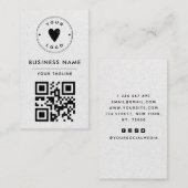 Minimalistisch roestkraft Voeg uw eigen Qr-code B Visitekaartje (Voorkant / Achterkant)