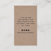 Minimalistisch roestkraft Voeg uw eigen Qr-code B Visitekaartje (Achterkant)