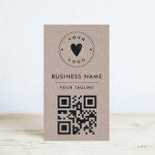 Minimalistisch roestkraft Voeg uw eigen Qr-code B Visitekaartje