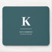 Minimalistisch roken Groene Moderne Initiaal Muismat (Voorkant)