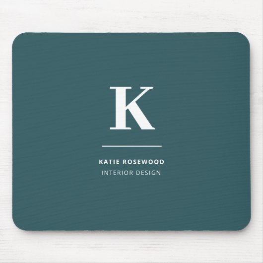 Minimalistisch roken Groene Moderne Initiaal Muismat (Voorkant)