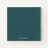 Minimalistisch roken Groene Moderne Initiaal Notitieboek (Achterkant)