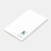 Minimalistisch roken Groene Moderne Initiaal Post-it® Notes (Schuin)