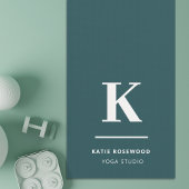 Minimalistisch roken Groene Moderne Initiaal Yogamat