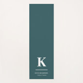 Minimalistisch roken Groene Moderne Initiaal Yogamat (Voorkant)