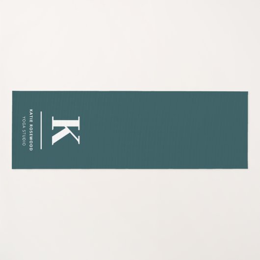 Minimalistisch roken Groene Moderne Initiaal Yogamat (Voorkant (horizontaal))