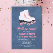 Minimalistisch Roller Skate Meisje Verjaardagsfees Kaart