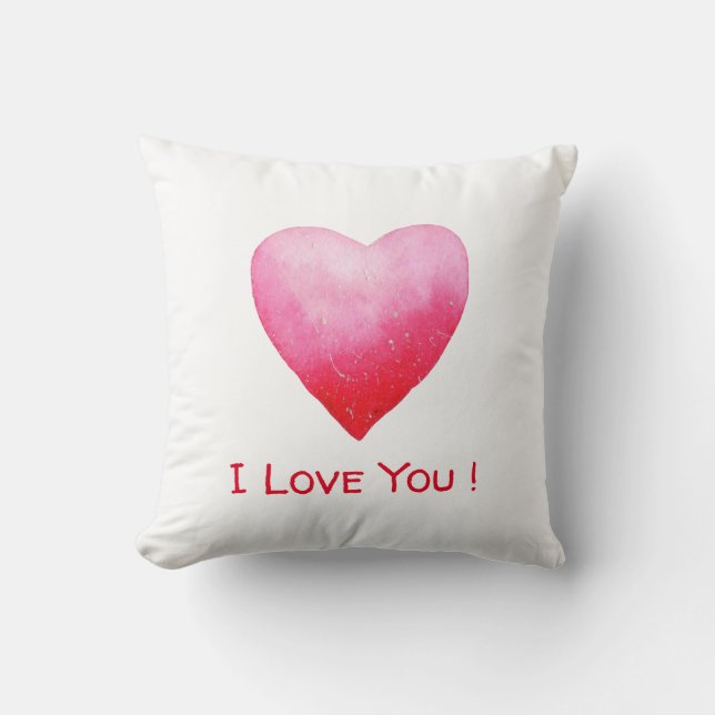 Minimalistisch romanc Ik hou van je Sierkussen (Voorkant)