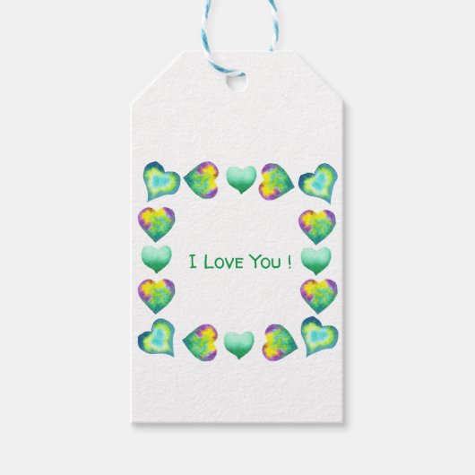 Minimalistisch romanticus Ik hou van je Valentijns Cadeaulabel (Voorkant)