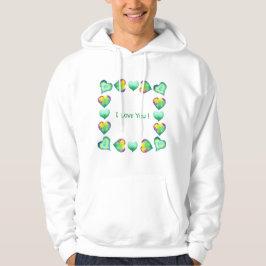Minimalistisch romanticus Ik hou van je Valentijns Hoodie