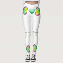 Minimalistisch romanticus Ik hou van je Valentijns Leggings