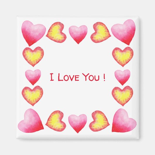 Minimalistisch romanticus Ik hou van je Valentijns Magneet (Voorkant)