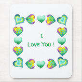 Minimalistisch romanticus Ik hou van je Valentijns Muismat (Voorkant)