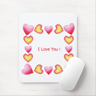 Minimalistisch romanticus Ik hou van je Valentijns Muismat