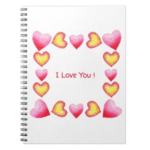 Minimalistisch romanticus Ik hou van je Valentijns Notitieboek
