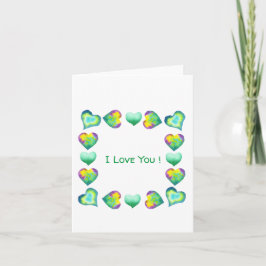 Minimalistisch romanticus Ik hou van je Valentijns Notitiekaartje